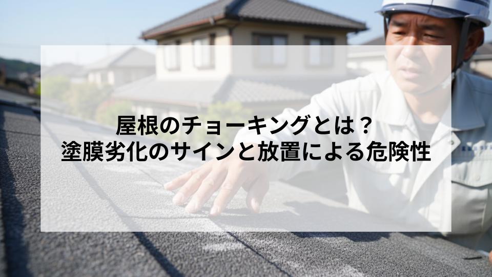 屋根のチョーキングとは？塗膜劣化のサインと放置による危険性を解説