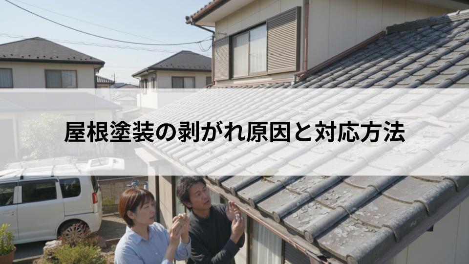 屋根塗装の剥がれ原因と対応方法とは？