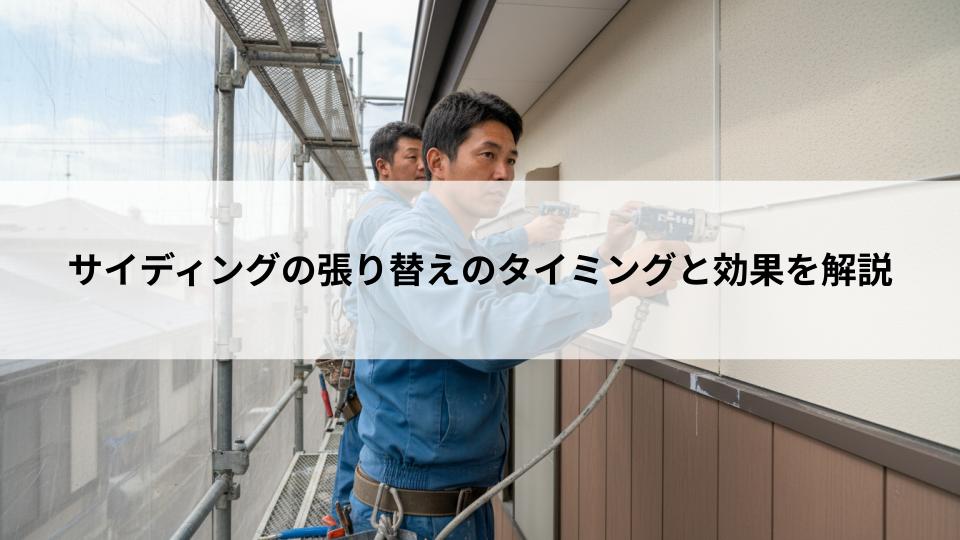 サイディングの張り替えのタイミングと効果を解説